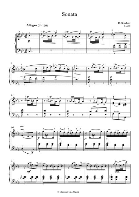Scarlatti Sonate C Minor L 402 For Piano Page 2