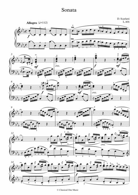 Scarlatti Sonate C Minor L 406 For Piano Page 2