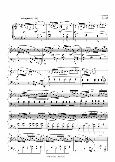 Scarlatti Sonate C Minor L 407 For Piano Page 2