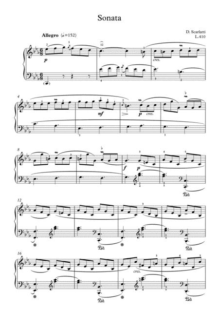 Scarlatti Sonate C Minor L 410 For Piano Page 2