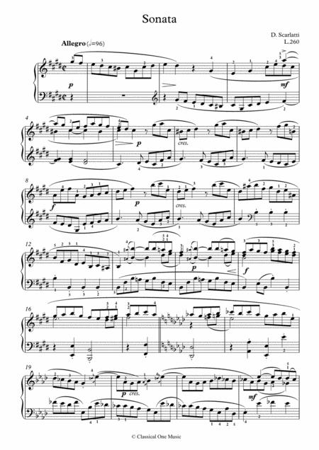 Scarlatti Sonate Cis Minor L 260 For Piano Page 2