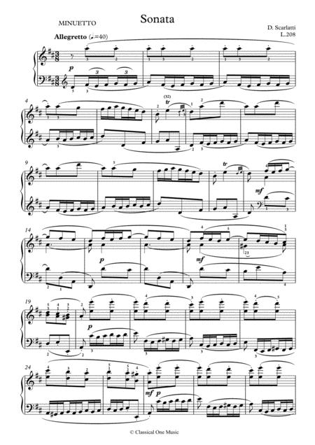 Scarlatti Sonate D Major L 208 For Piano Page 2