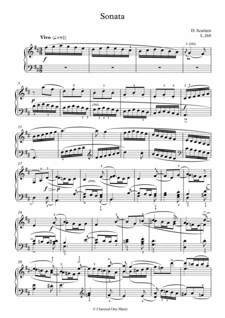 Scarlatti Sonate D Major L 268 For Piano Page 2