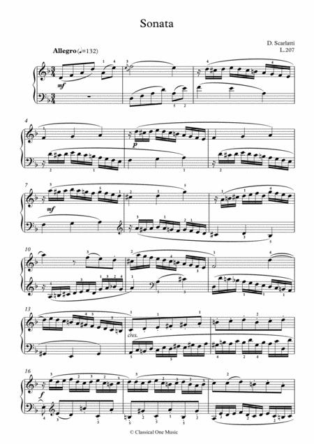 Scarlatti Sonate D Minor L 207 For Piano Page 2