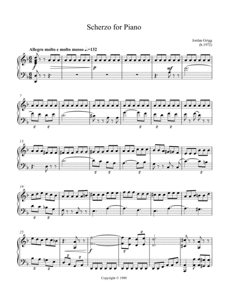 Scherzo For Piano Page 2