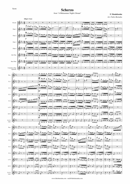 Scherzo From Mendelssohns A Midsummer Nights Dream For Flute Choir Page 2