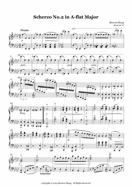 Scherzo No 2 In A Flat Major Page 2