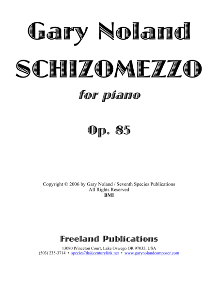Schizomezzo For Piano Op 85 Page 2
