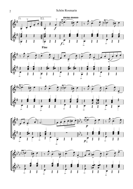 Schon Rosmarin For Violin And Guitar Page 2