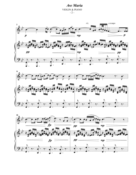 Schubert Ave Maria For Violin Piano Page 2