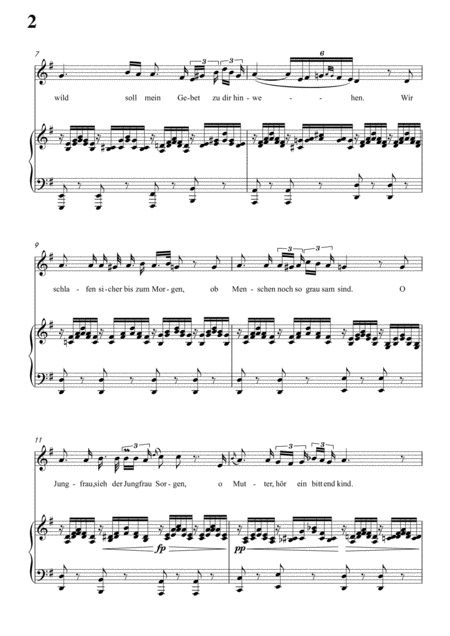 Schubert Ave Maria For Voice And Piano In G Key Page 2