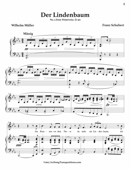 Schubert Winterlied In C Sharp Minor For Voice Piano Page 2