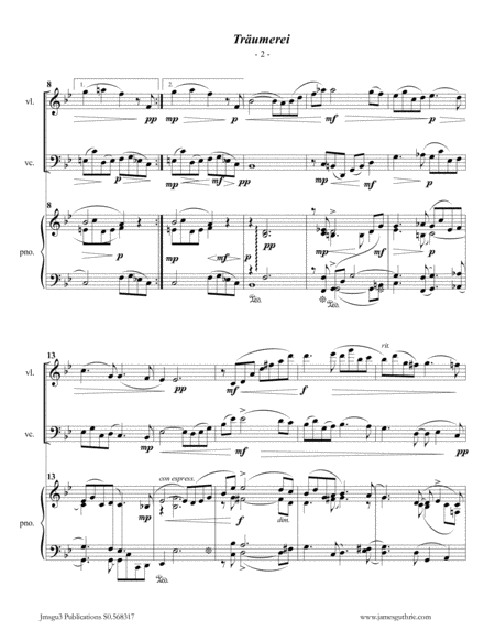 Schumann Trumerei Op 15 No 7 For Piano Trio Page 2