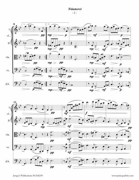 Schumann Trumerei Op 15 No 7 For String Quintet Page 2