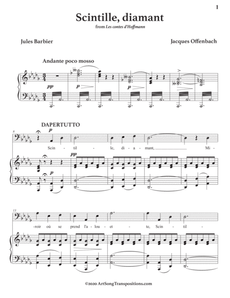 Scintille Diamant Transposed To D Flat Major Page 2