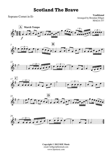 Scotland The Brave Brass Band Bb Score And Parts Pdf Page 2