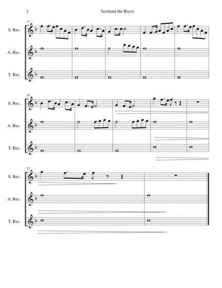 Scotland The Brave For Recorder Trio Soprano Alto Tenor Page 2