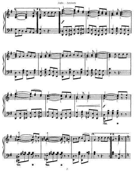 Scott Joplin Antoinette Original Version Page 2