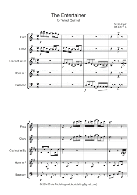 Scott Joplin Suite For Wind Quintet Page 2