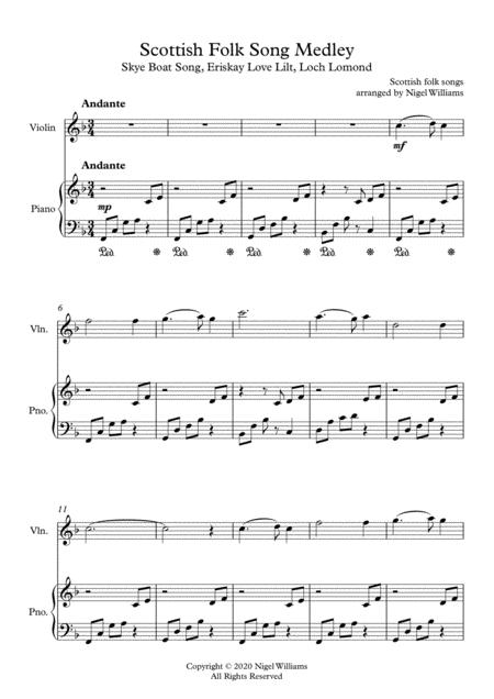 Scottish Folk Song Medley For Violin And Piano Page 2