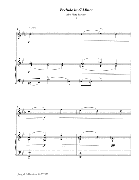 Scriabin Prelude In G Minor For Alto Flute Piano Page 2