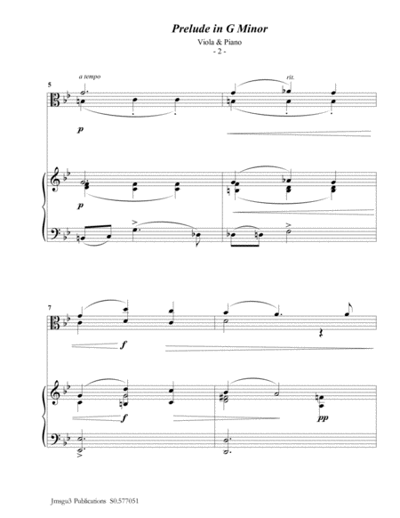 Scriabin Prelude In G Minor For Viola Piano Page 2