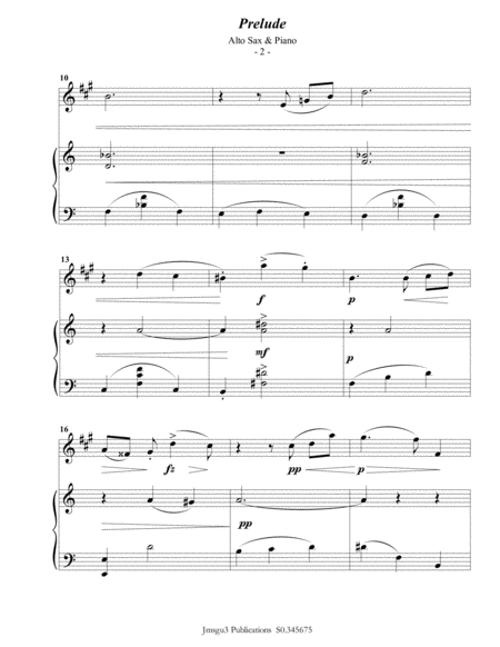 Scriabin Prelude Op 11 No 2 For Alto Sax Piano Page 2