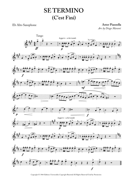 Se Termino C Est Fini For Saxophone Quartet Page 2