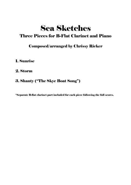 Sea Sketches 3 Pieces For B Flat Clarinet And Piano Page 2