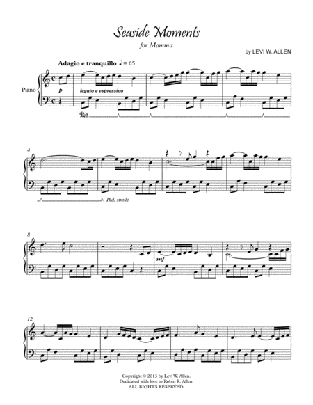 Seaside Moments Piano Solo Original Page 2