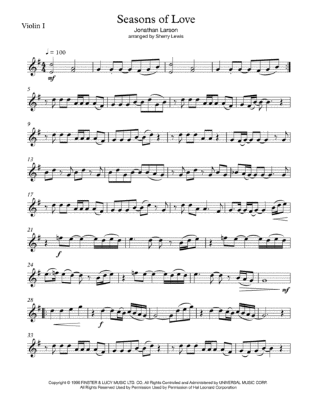 Seasons Of Love String Quartet For String Quartet Page 2