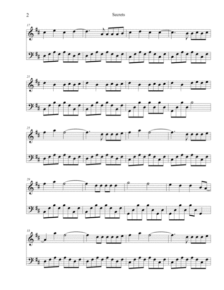 Secrets Short Piano Solo Page 2