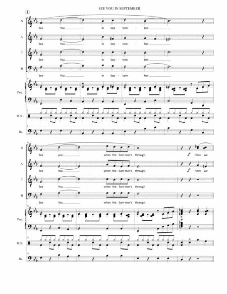 See You In September Satb Full Score With Piano String Bass Drum Set Parts Page 2