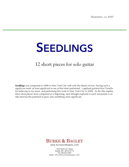 Seedlings 12 Short Pieces For Solo Guitar Page 2