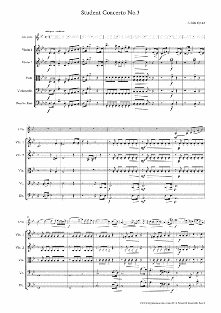 Seitz Pupils Violin Concerto No 3 In G Minor For Violin And String Orchestra Page 2