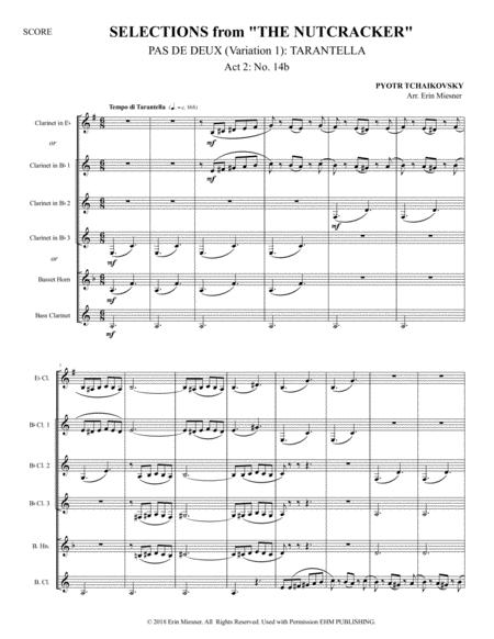 Selections From The Nutcracker Pas De Deux Tarantella For Clarinet Quartet Page 2