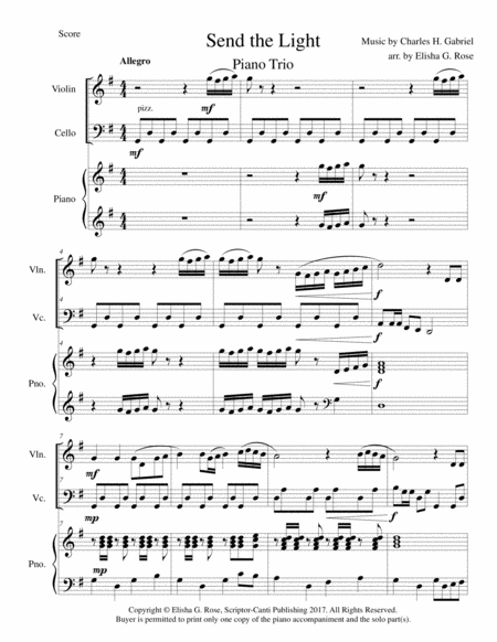 Send The Light For Piano Trio Page 2