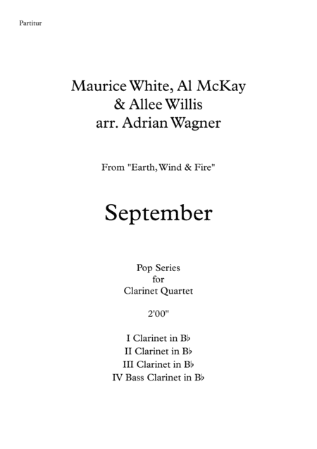 September Earth Wind Fire Clarinet Quartet B Cl Arr Adrian Wagner Page 2