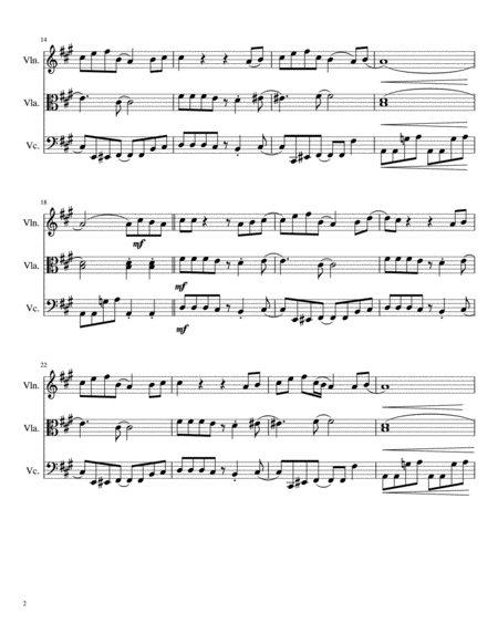 September For String Trio Violin Viola Cello Page 2