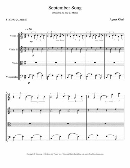 September Song String Quartet Page 2