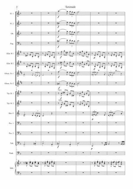 Serenade Aus Schwanengesang Franz Schubert Arrangiert Fr Sinfonisches Blserensemble Page 2
