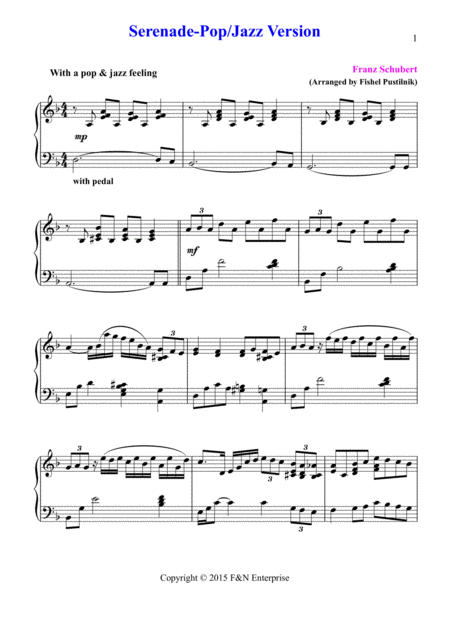 Serenade By Schubert Pop Jazz Version Page 2