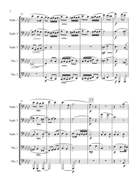 Serenade For String Orchestra Movement 4 For Three Euphoniums And Two Tubas Page 2