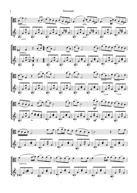 Serenade For Viola And Guitar Page 2