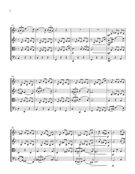 Serenade From Schwanengesang D 957 String Quartet Page 2