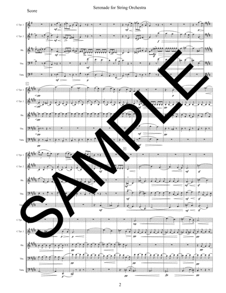 Serenade In E Minor For Brass Quintet Page 2