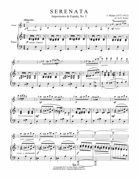 Serenata Espanola For Guitar And Piano Page 2