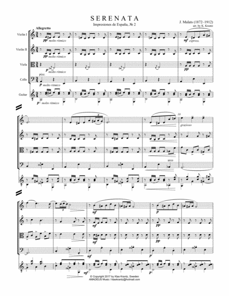 Serenata Espanola For String Quartet And Guitar Page 2