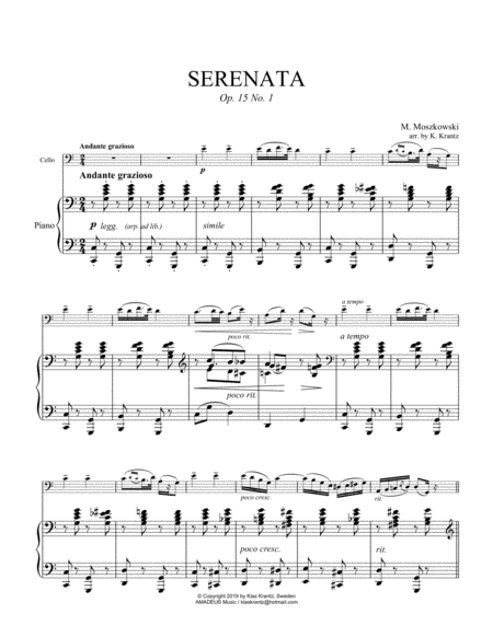 Serenata Op 15 No 1 For Cello Piano Page 2