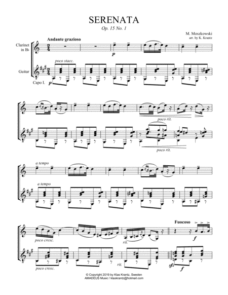 Serenata Op 15 No 1 For Clarinet In Bb And Guitar Page 2